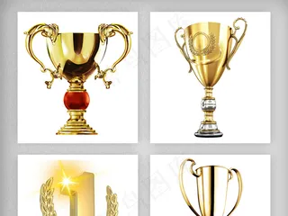 颁奖典礼金色颁奖奖杯冠军奖杯素材