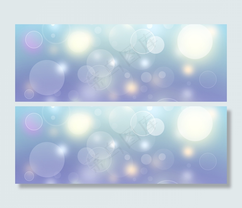 清新唯美光晕背景banner　