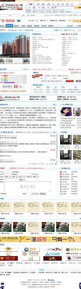 黔西南房地产网热点楼盘页面图片psd模版下载