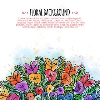手绘装饰花卉背景