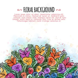 手绘装饰花卉背景