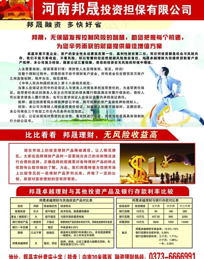 投资担保dm单图片psd模版下载