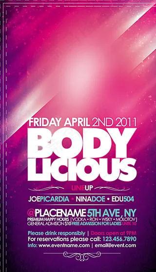 紫色潮流海报 免费下载 酒吧图片