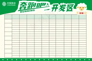 移动员工企业文化墙绩效表