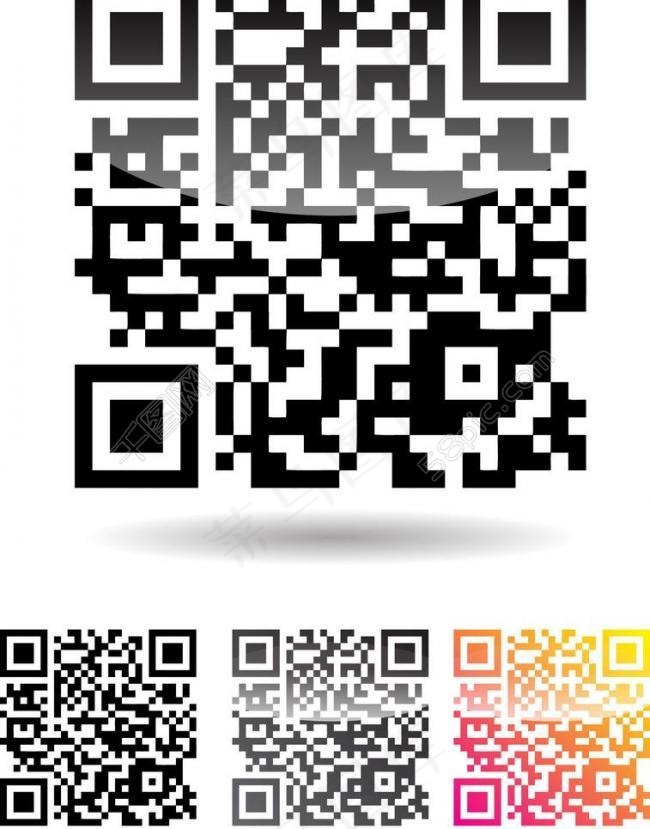 二维码图片ai矢量模版下载