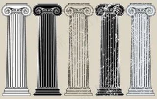 多款欧式古典花纹柱子矢量素材