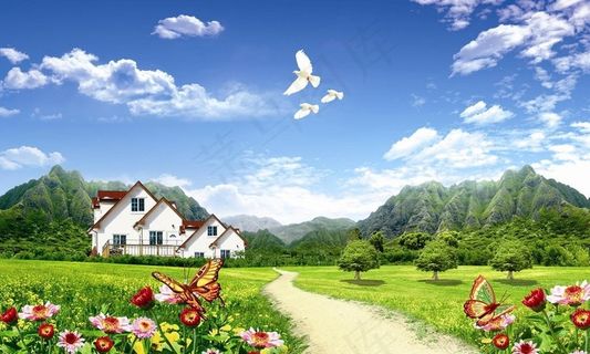别墅风景图片
