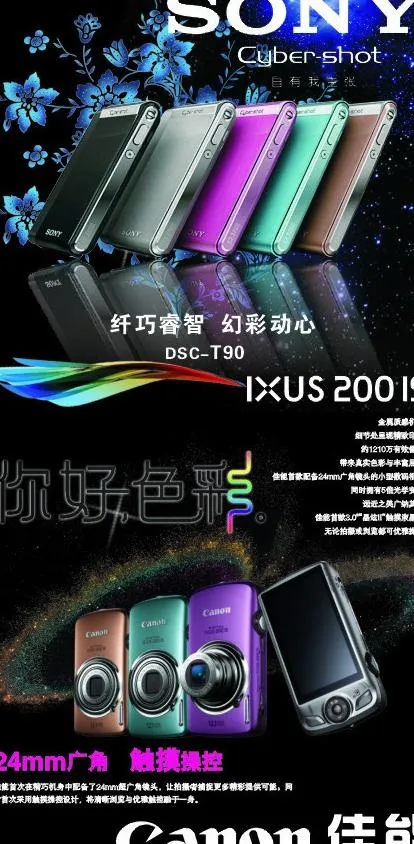 索尼 佳能 数码相机图片cdr矢量模版下载