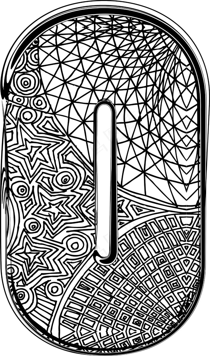 衬线字体的矢量插图eps,ai矢量模版下载