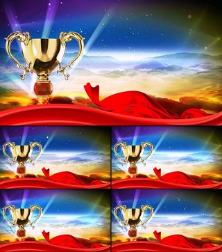 动态奖杯颁奖背景