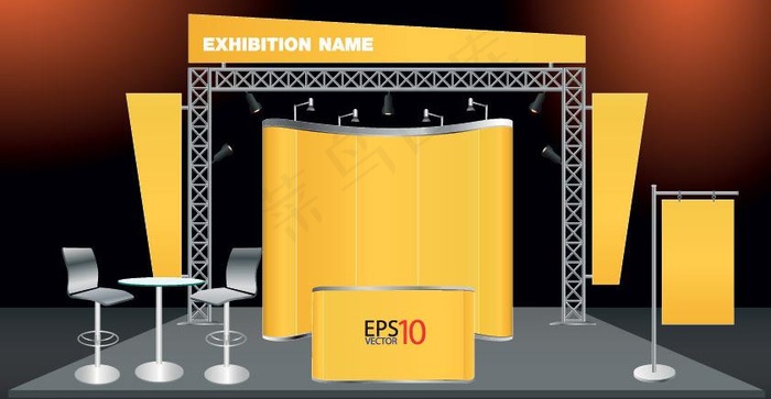 企业贸易展览推广站设计图片