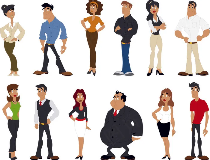 可爱的卡通人物矢量素材03