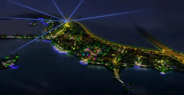 建筑照明动画 商场照明楼体亮化设计