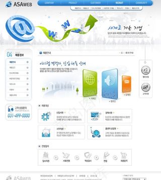 韩国网络科技网页模板PSD分层（无...