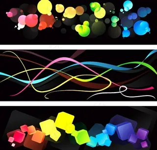 3丰富多彩的三维图形背景矢量素材