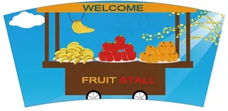 卡通ai格式水果摊图片