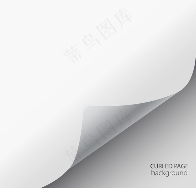 纸张卷角背景模板矢量图 AI