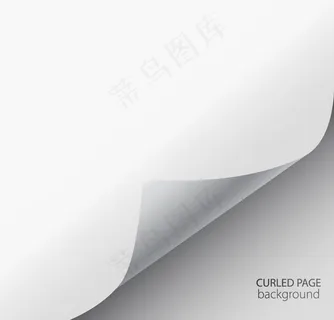 纸张卷角背景模板矢量图 AI