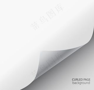 纸张卷角背景模板矢量图 AI