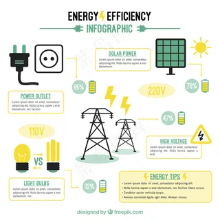 能源效率要素的信息图表