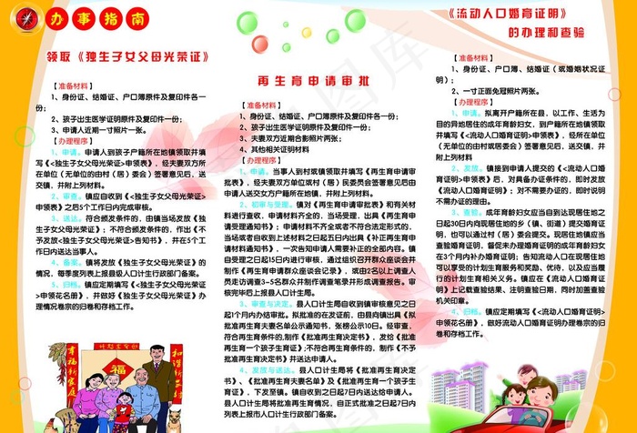 计生 折页图片psd模版下载