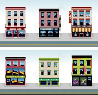 6个商铺设计简图图片