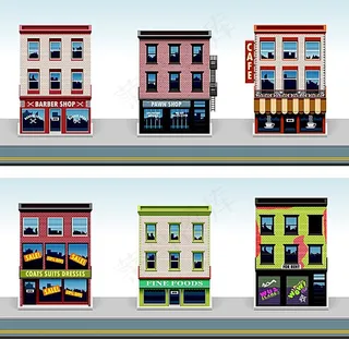 6个商铺设计简图图片