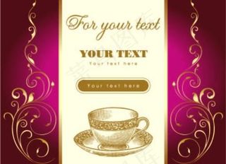 杯子与欧式时尚花图片