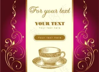 杯子与欧式时尚花图片