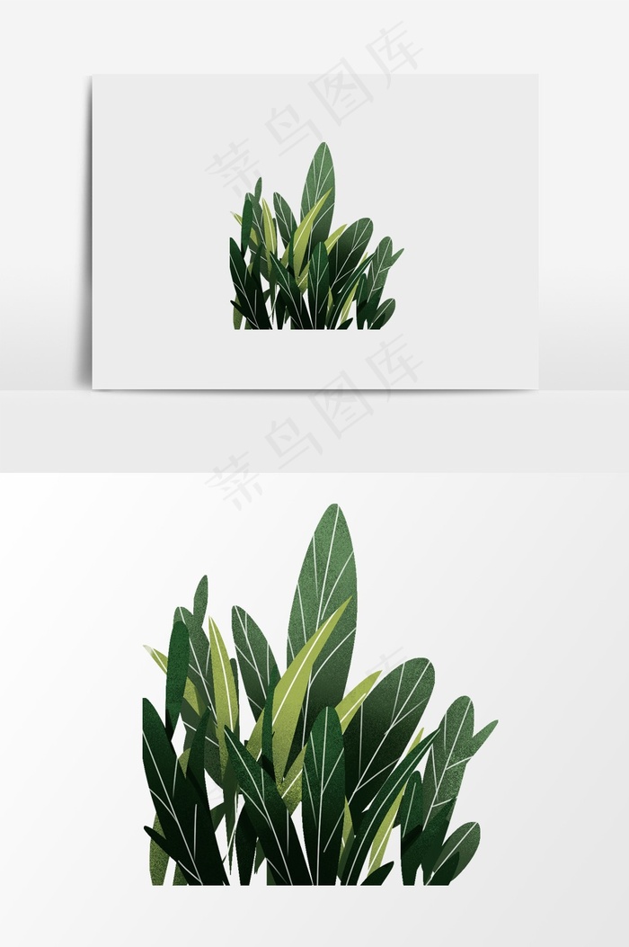 拼贴风植物素材psd模版下载