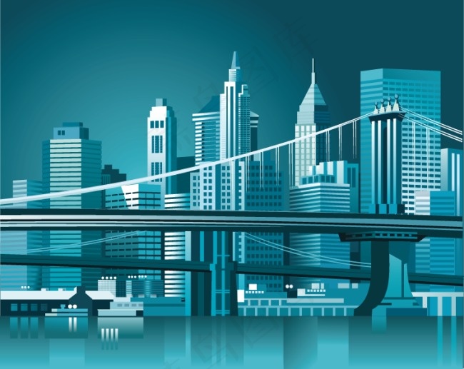 现代城市建筑矢量素材