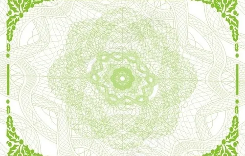 绿叶商业证书纹