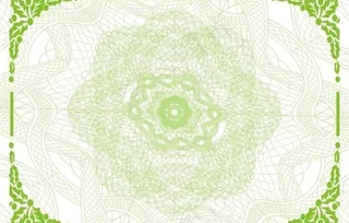 绿叶商业证书纹