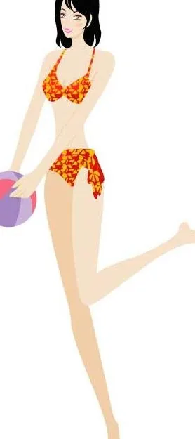 运动旅游女孩矢量图59ai矢量模版下载