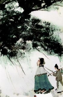 陶渊明携酒图图片