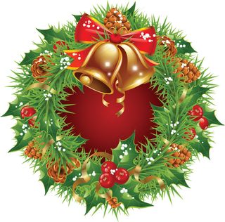 美丽的圣诞节的花圈设计矢量素材01