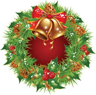 美丽的圣诞节的花圈设计矢量素材01