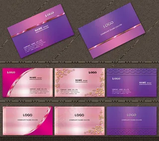 时尚绚丽名片卡片设计PSD素材