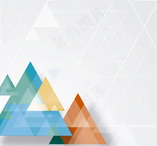 彩色的几何三角形图片