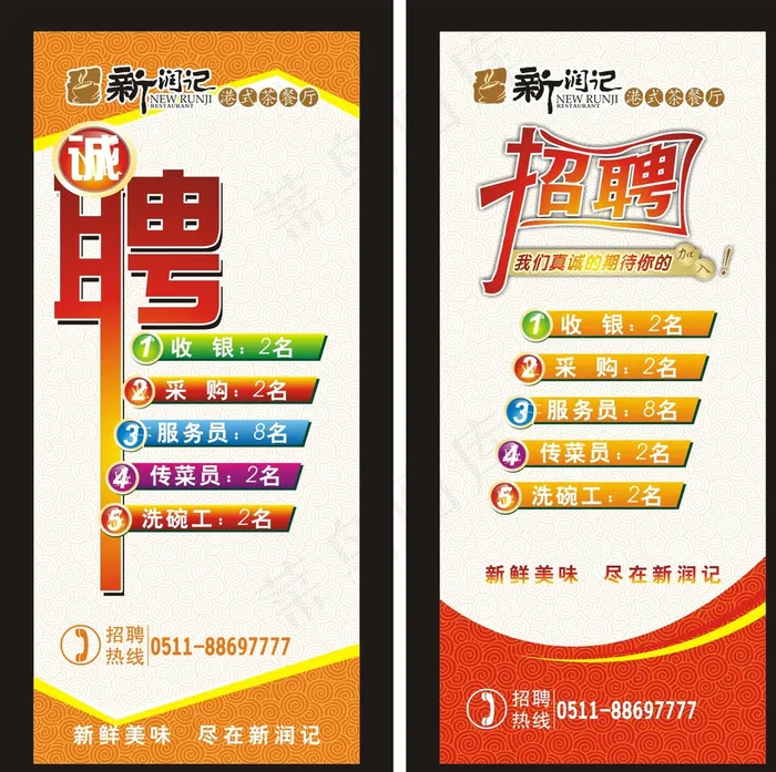 招聘展架图片cdr矢量模版下载