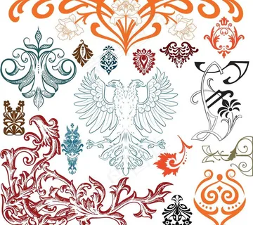 欧式花纹矢量素材图片
