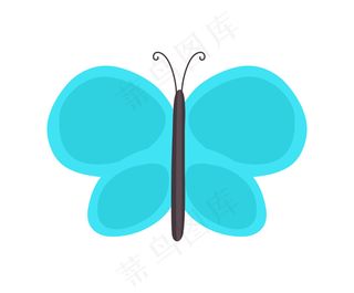 天然蝴蝶的轮廓