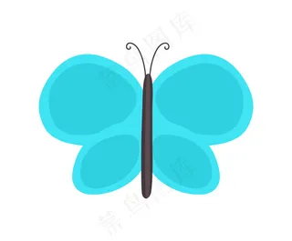 天然蝴蝶的轮廓