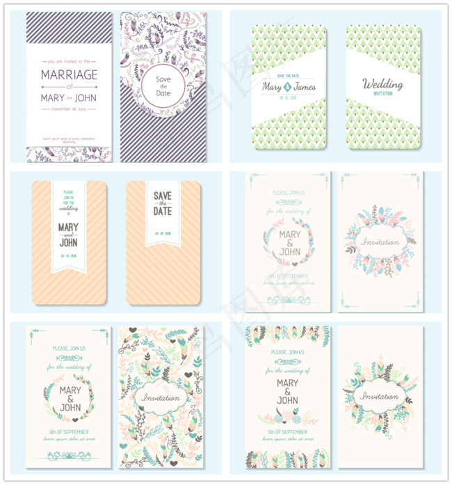 手绘婚礼邀请函