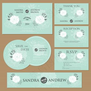 淡雅婚礼小卡片