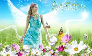 唯美春天美女图片