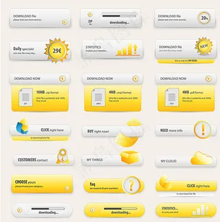 清新网页设计元素图片