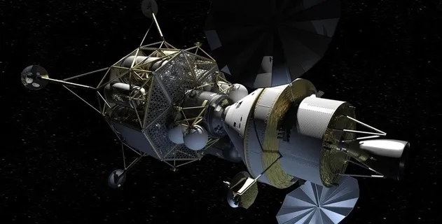 美国载人航天模拟登月图片