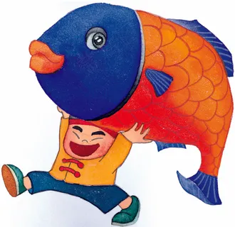 大头鱼水彩画 大头鱼水彩画