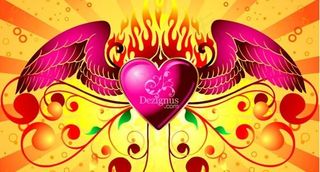 火焰florar雀跃的心